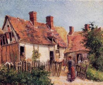 卡米耶 畢沙羅 Old Houses at Eragny